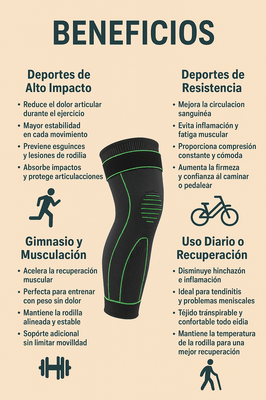 Rodillera de Compresión para Cuidar y Proteger tus Rodillas